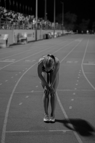 Hanna efter ett 1500m-lopp i Los Angeles
